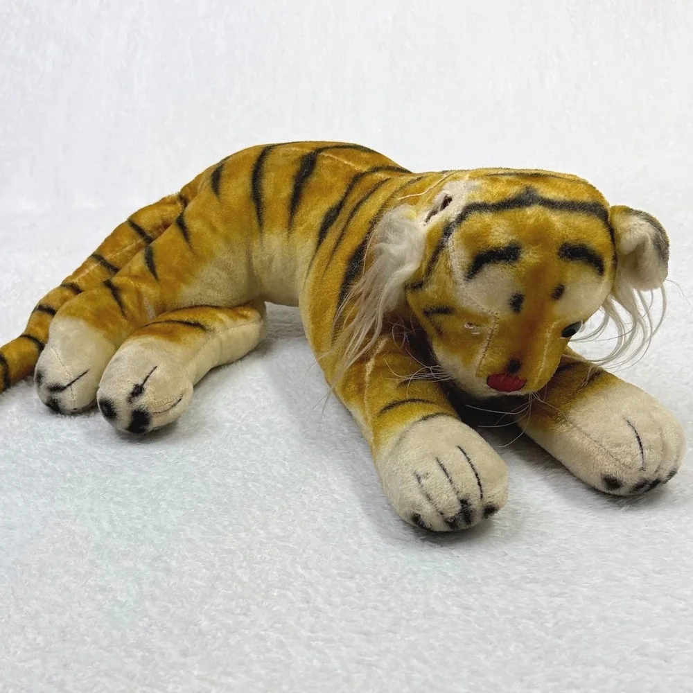 Vintage Montgomery Ward Tiger Plush Stuffed Animal Made in‎ Japan TLC SEE PHOTOS